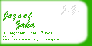 jozsef zaka business card